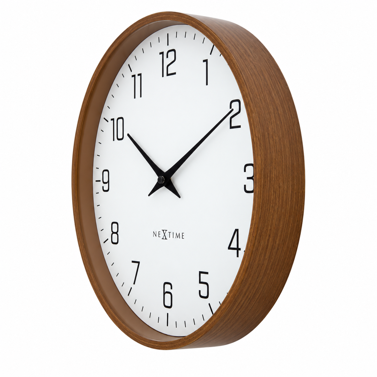 Lyra Modern Wood-Tone Wall Clock