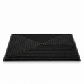 Black Geometric Rubber Doormat