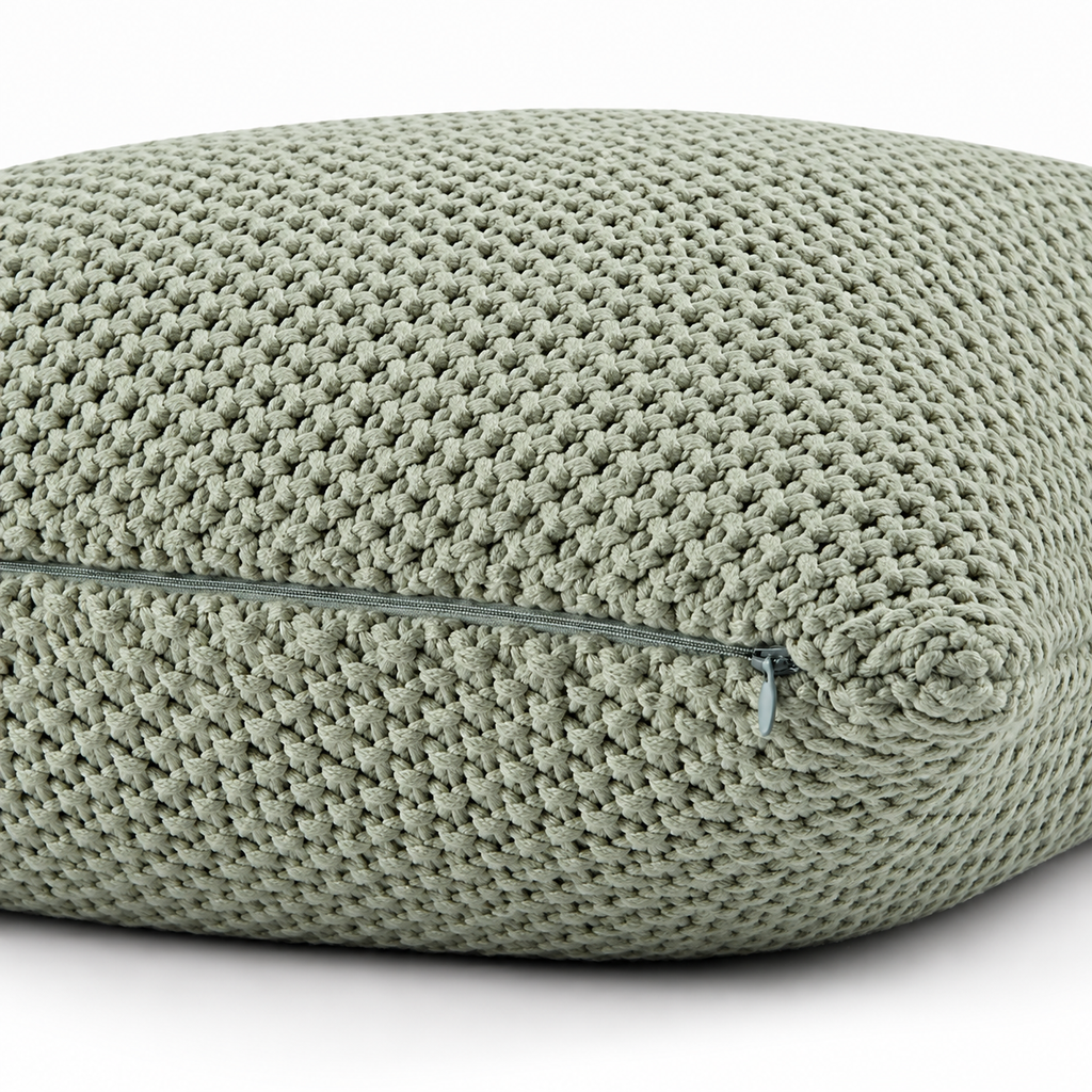 Textured Knit Decorative Throw Pillow