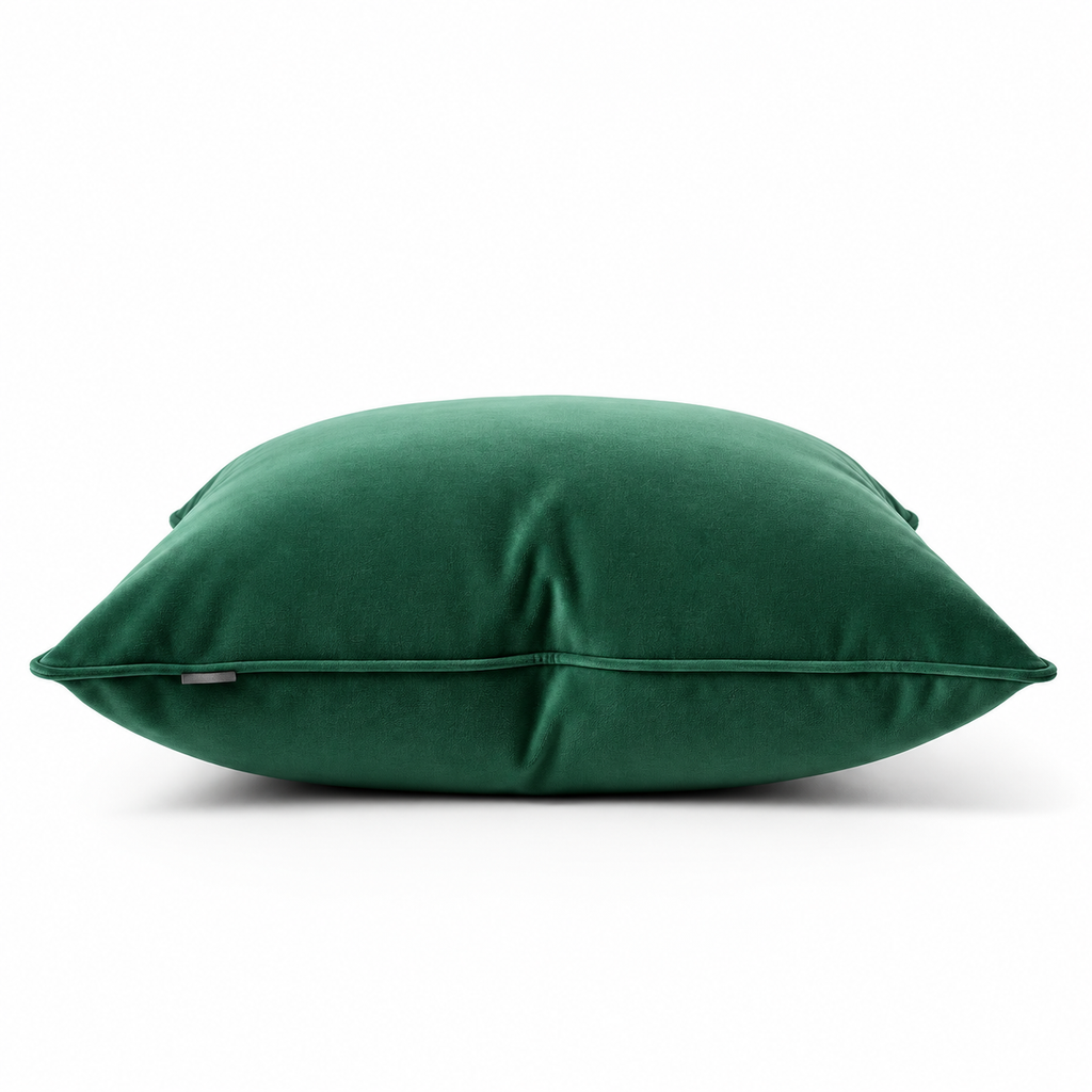 Green Velvet Decorative Throw Pillow