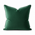 Green Velvet Decorative Throw Pillow