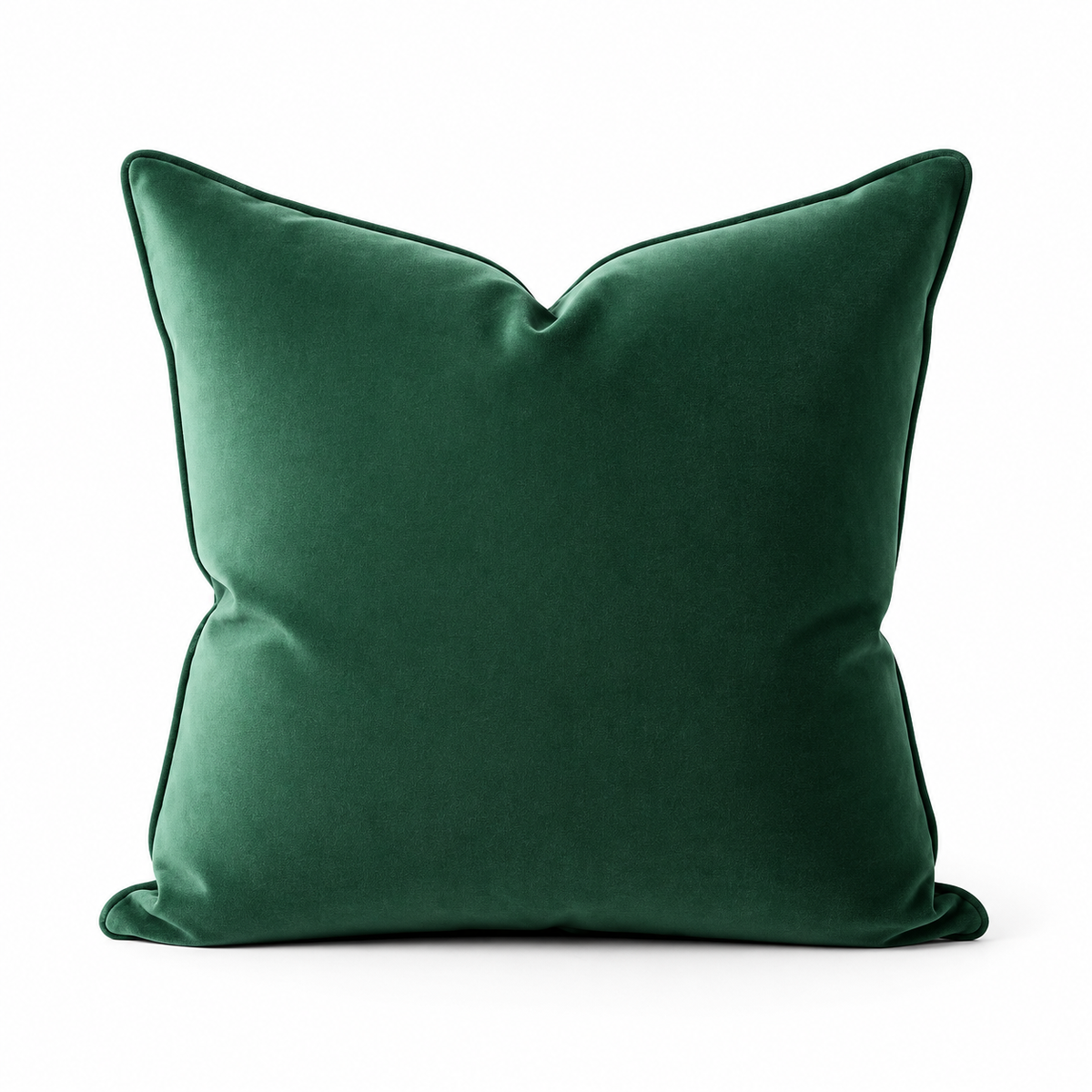 Green Velvet Decorative Throw Pillow