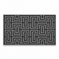 Gray Geometric Maze Doormat