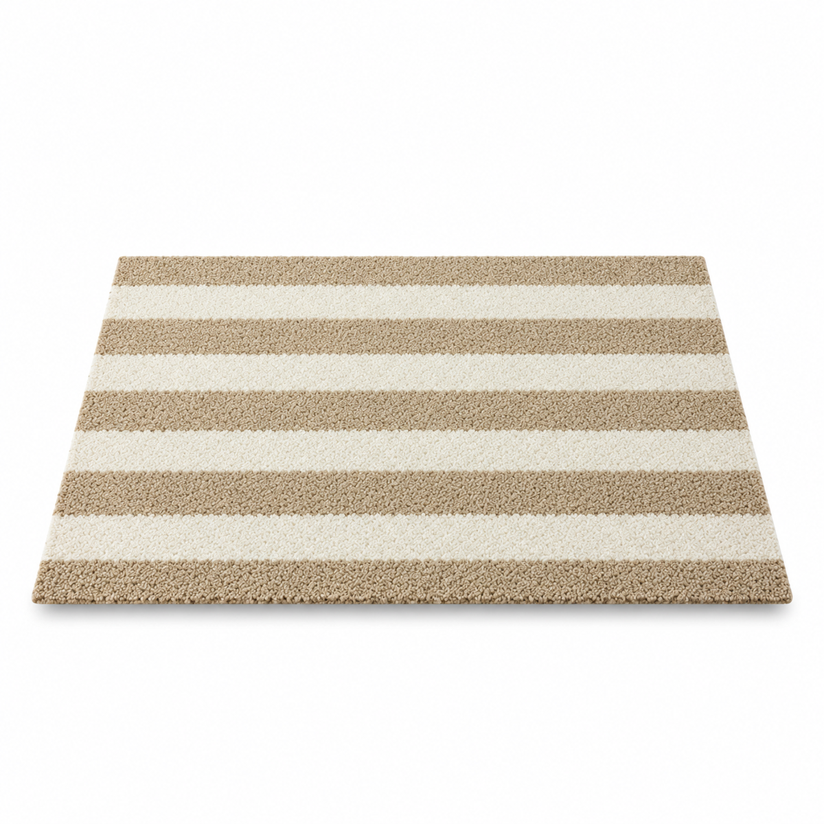 Beige Striped Coir Doormat