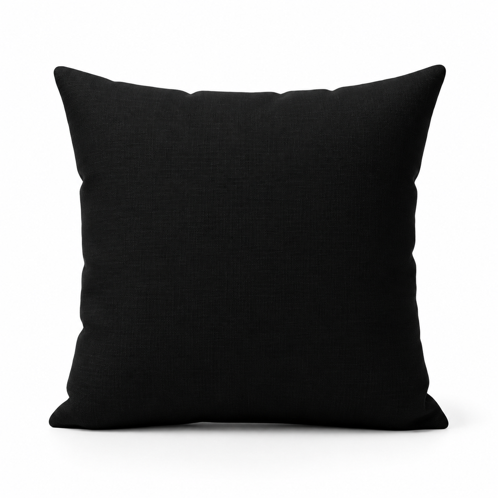 Black Minimalist  Throw Pillow
