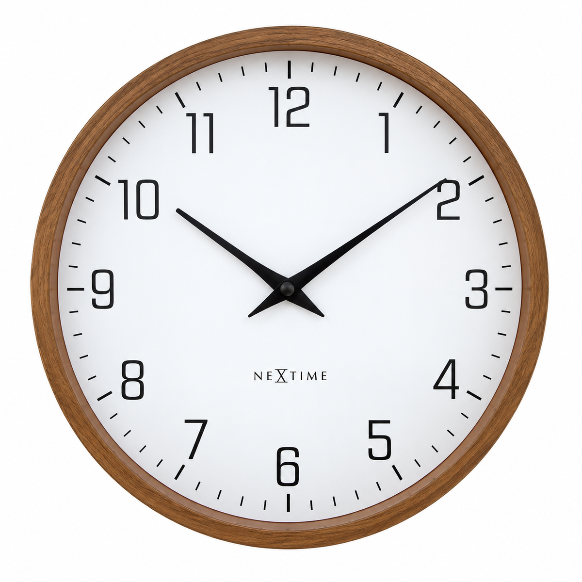 Lyra Modern Wood-Tone Wall Clock