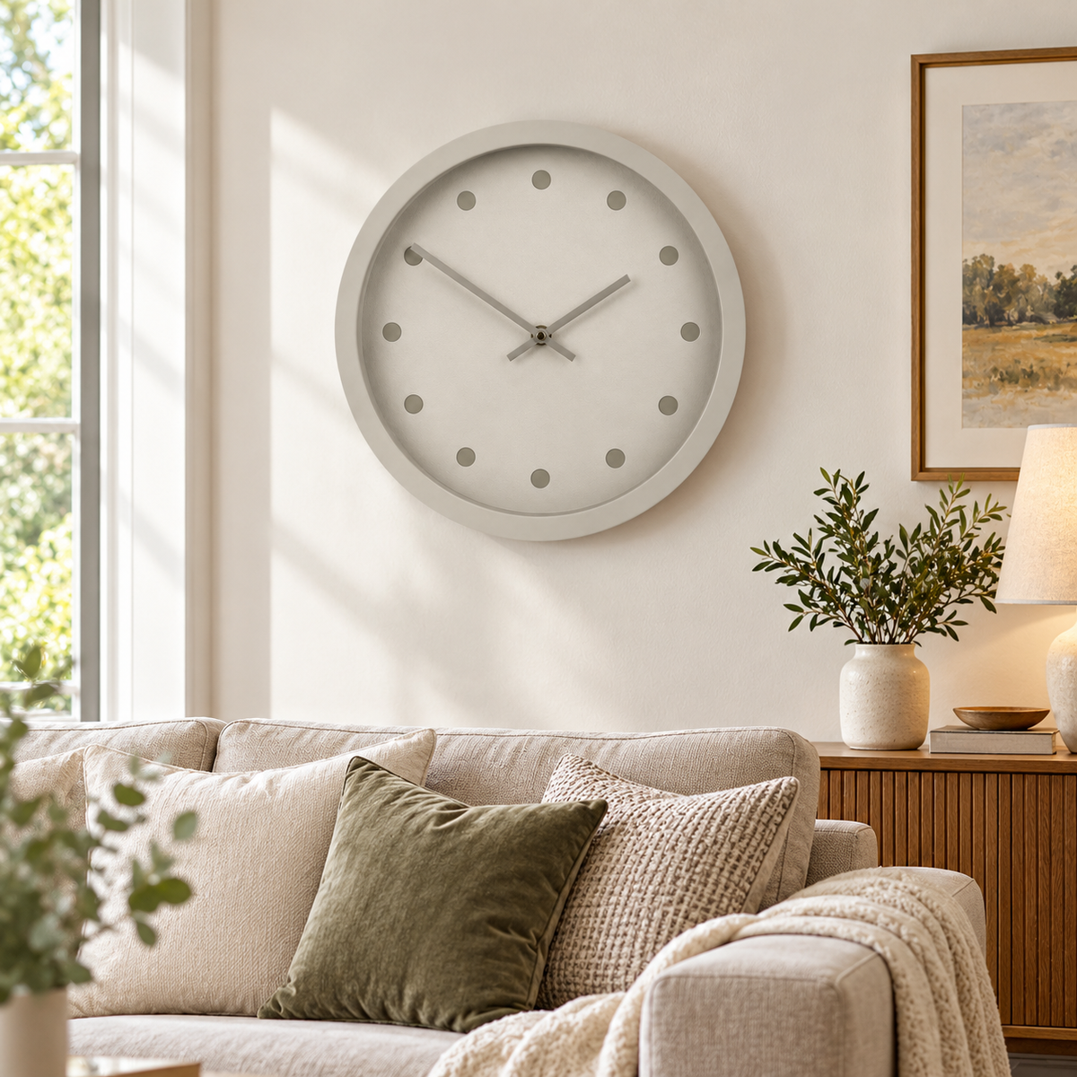Gray Modern Minimalist Wall Clock