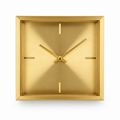 Gold Sunburst Modern Square Wall Clock