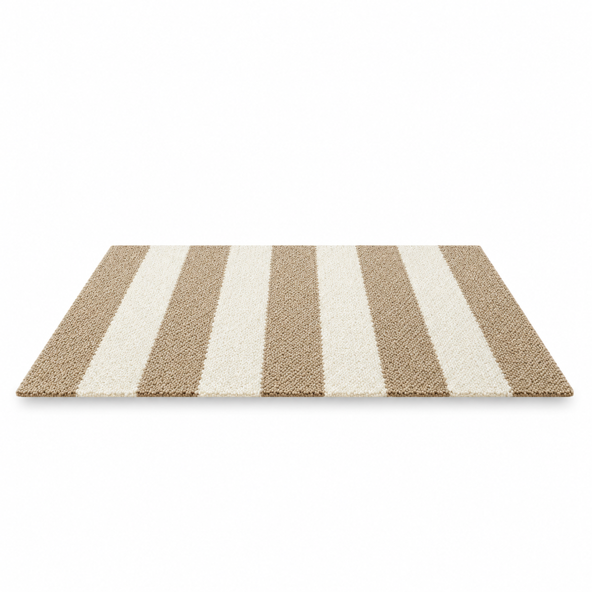 Beige Striped Coir Doormat