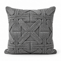 Gray Textured Throw Pillow