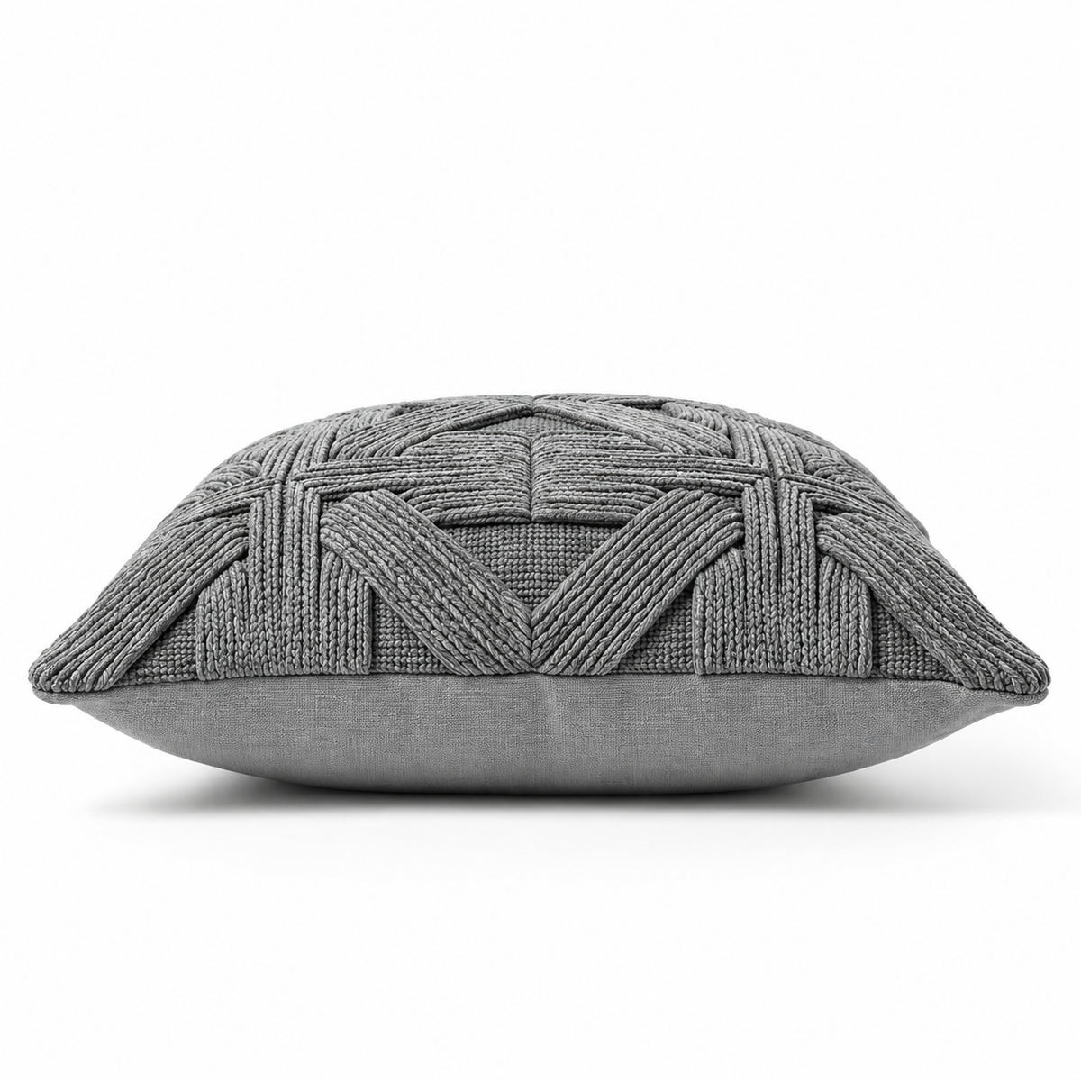 Gray Textured Throw Pillow